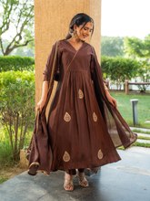 Mocha Brown Shantoon Kurta Set